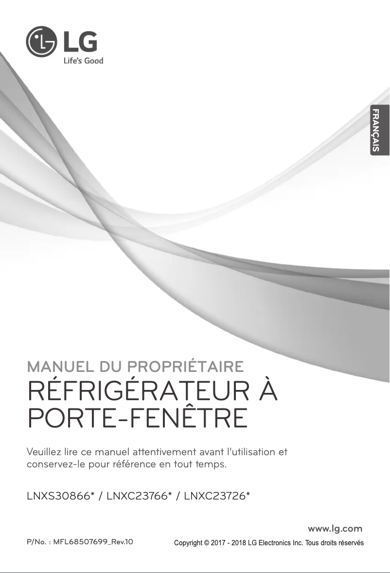 First page image of the manual for LNXS30866D