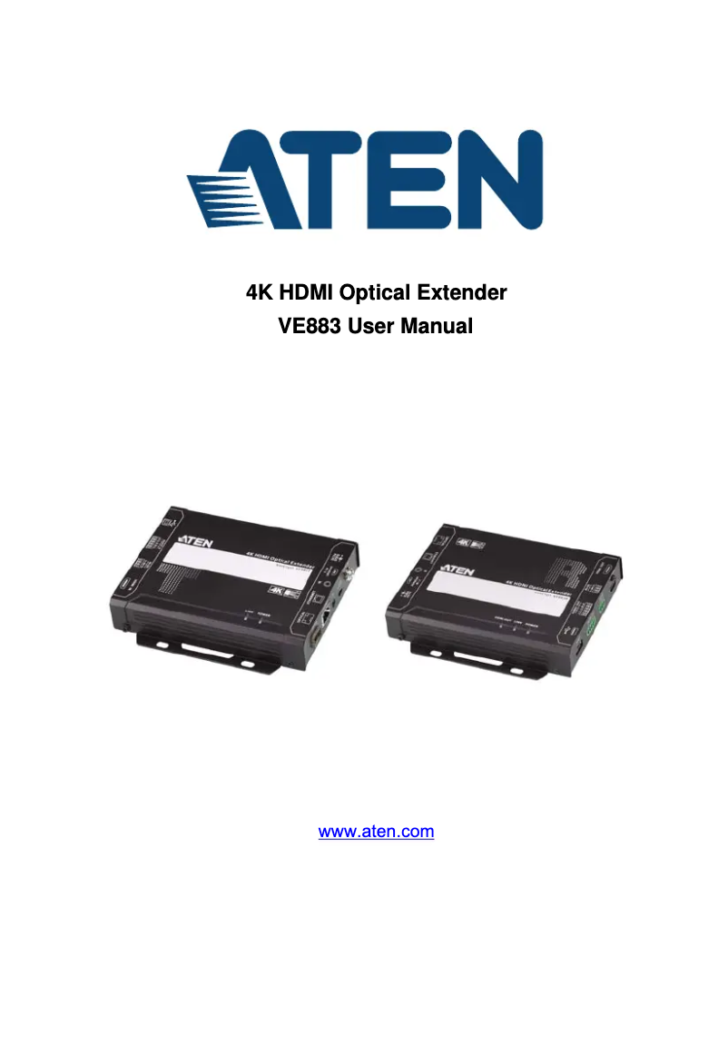 Page 1 de la notice Manuel utilisateur ATen VE883K1