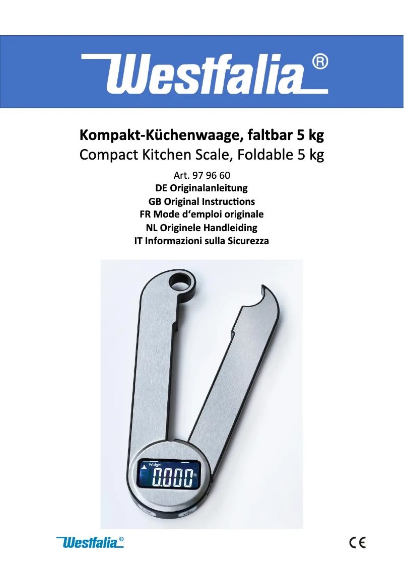 First page image of the manual for 979660