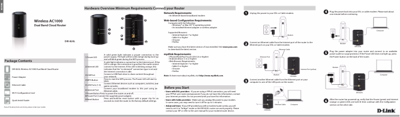 First page image of the manual for DIR-820L