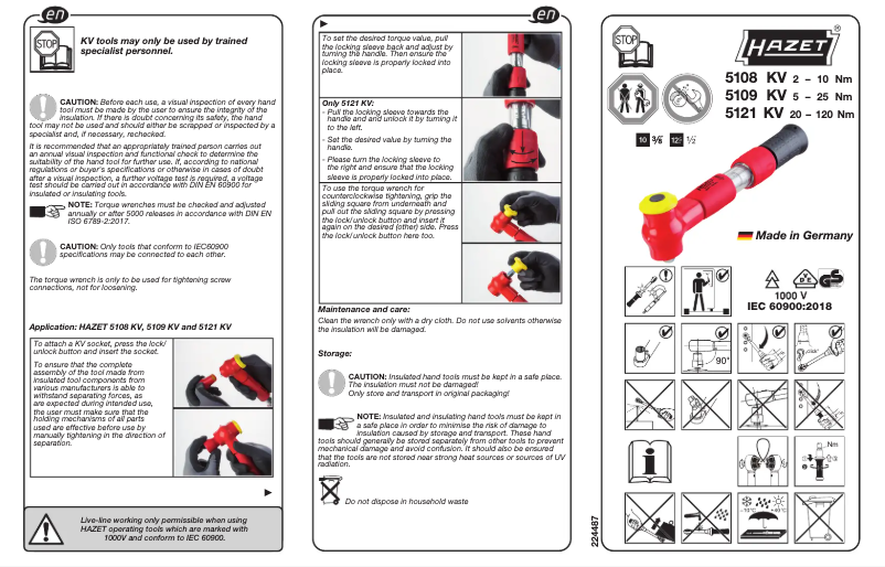 Page 1 of the manual User Manual Hazet 5121KV