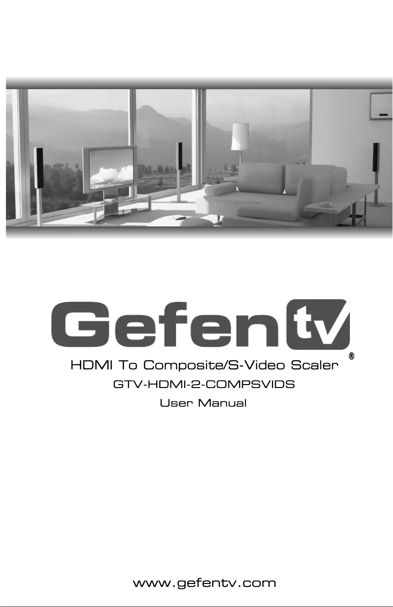 First page image of the manual for GTV-HDMI-2-COMPSVIDS
