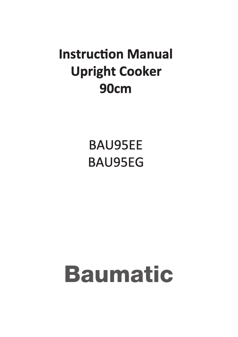 First page image of the manual for BAU95EG