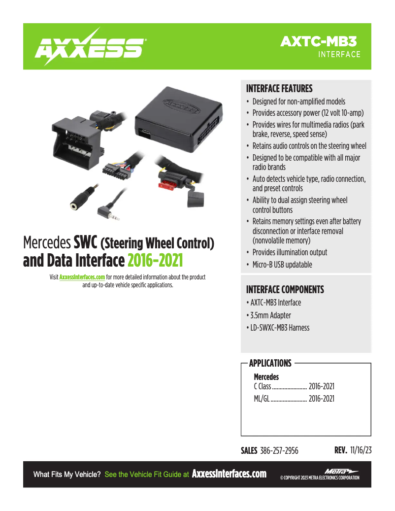 First page image of the manual for AXTC-MB3