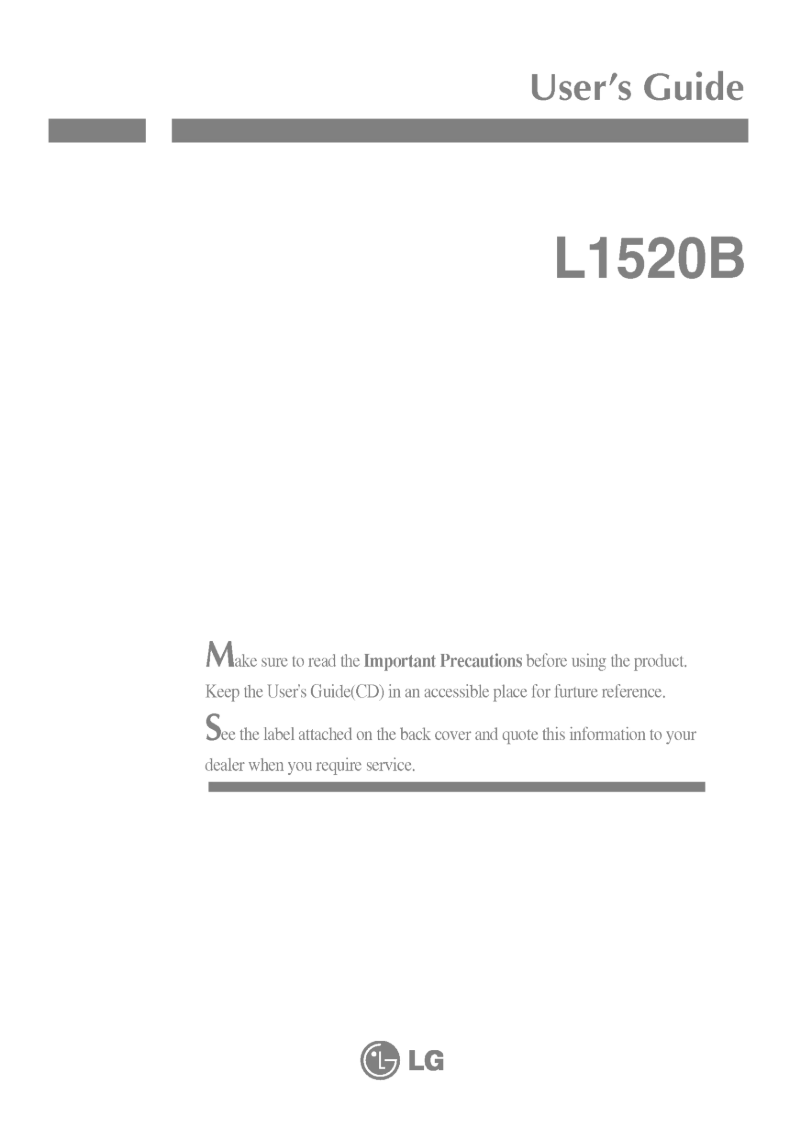 Page 1 of the manual User Manual LG L1520BN