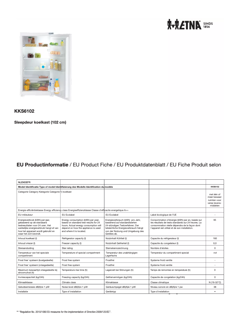 First page image of the manual for KKS6102