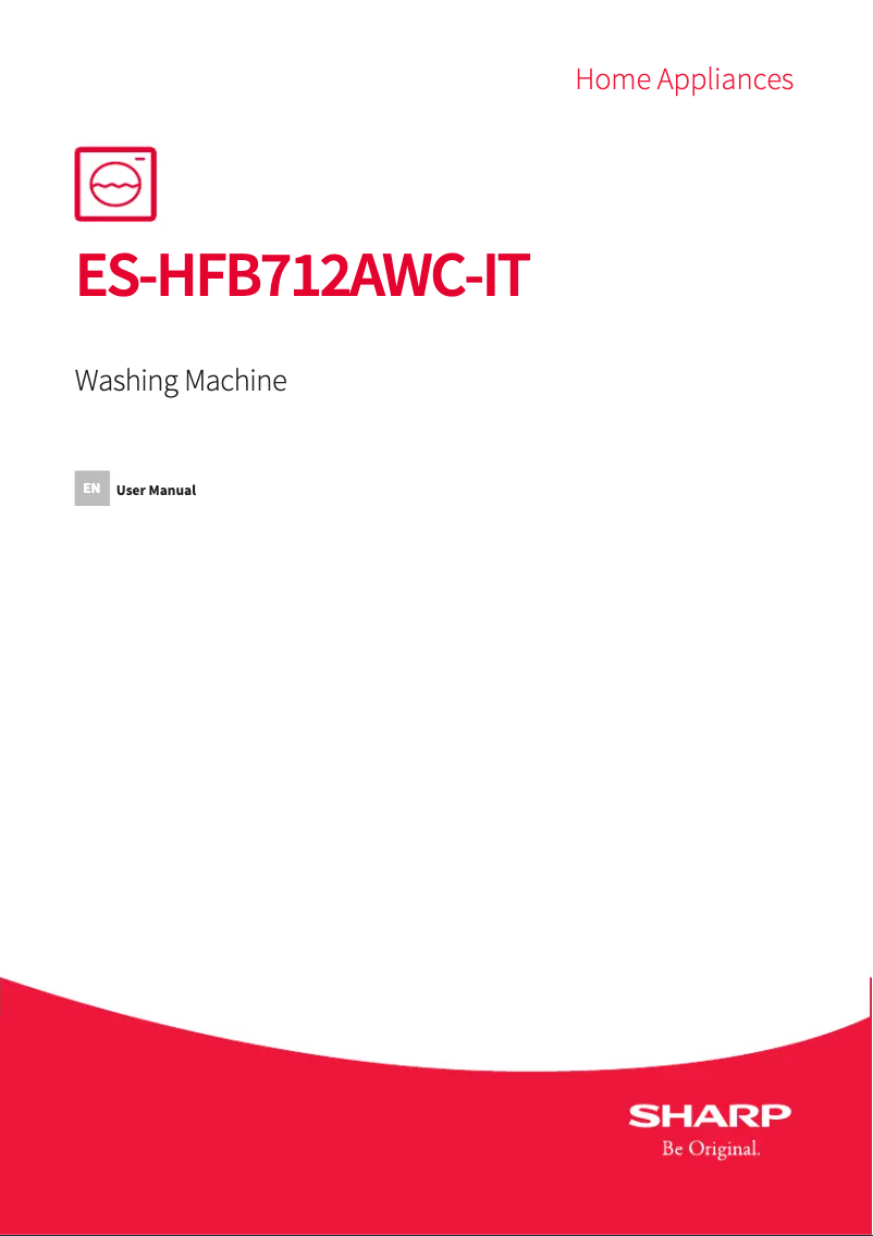 First page image of the manual for ES-HFB712AWC-IT