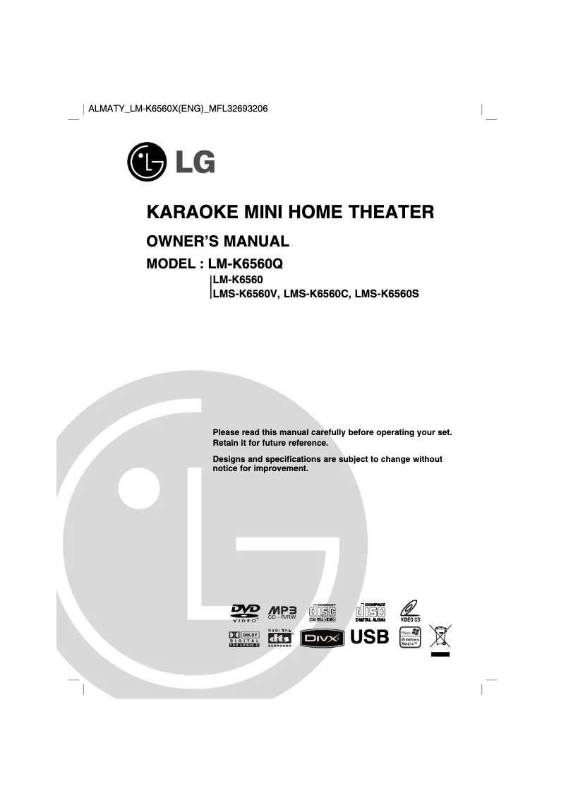 Page 1 of the manual User Manual LG LM-K6560X