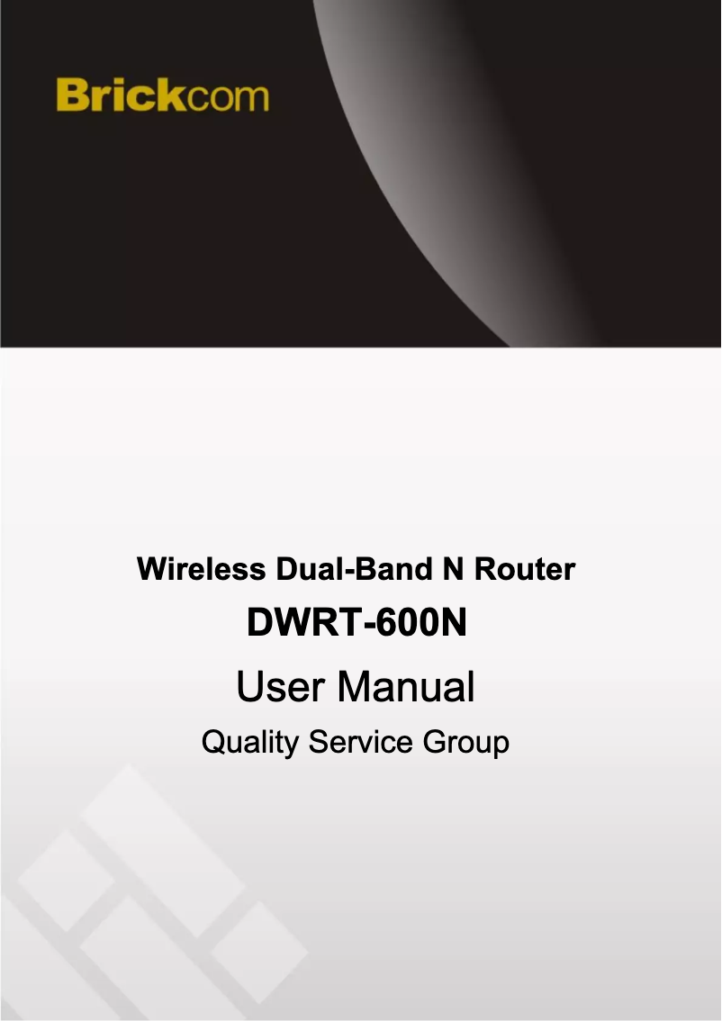 Page 1 of the manual User Manual Brickcom DWRT-600N