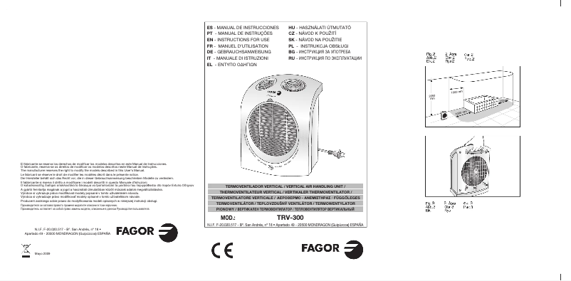 Page 1 of the manual User Manual Fagor TRV-300