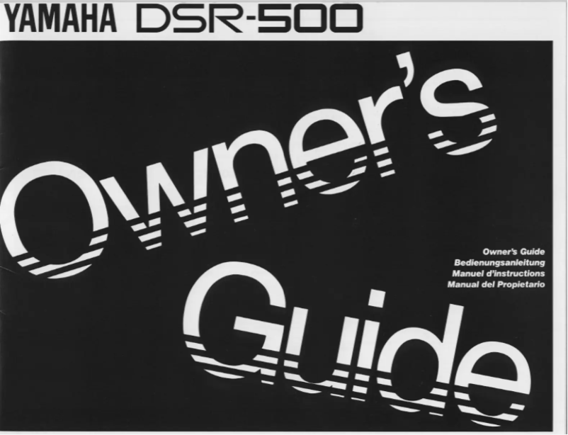 Page 1 of the manual User Manual Yamaha Portatone DSR-500
