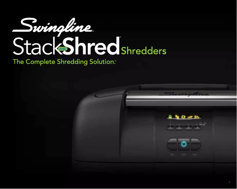 First page image of the manual for Stack-and-Shred 300X
