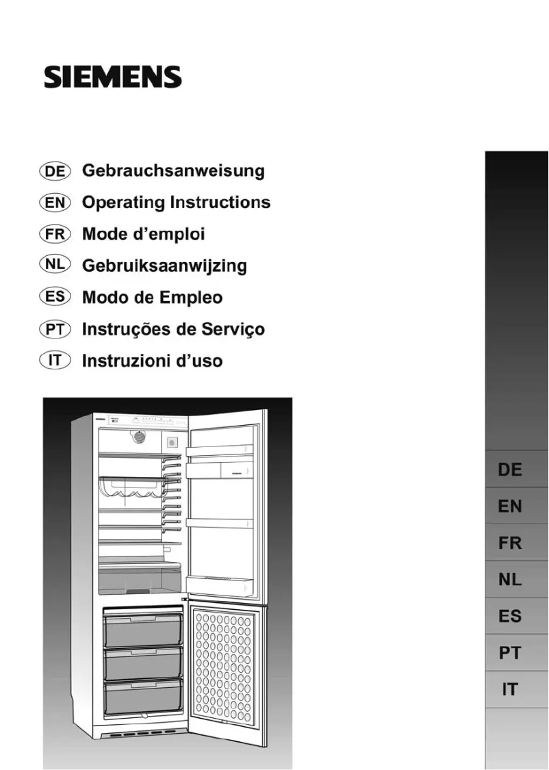 Page 1 of the manual User Manual Siemens KG33VX97