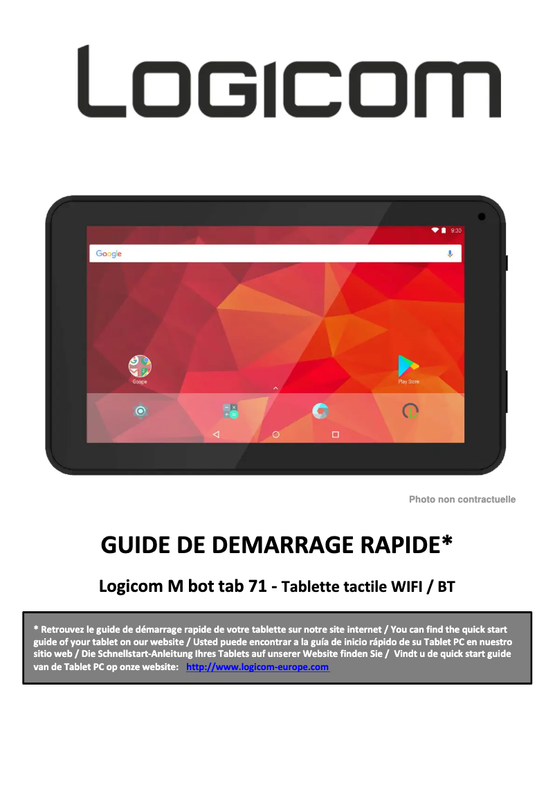 First page image of the manual for M Bot Tab 71