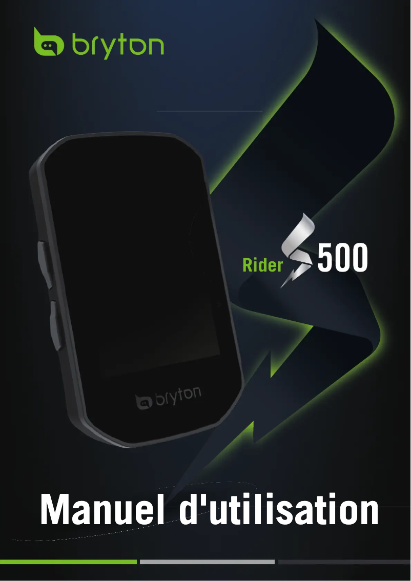 Page 1 of the manual User Manual Bryton Rider S500