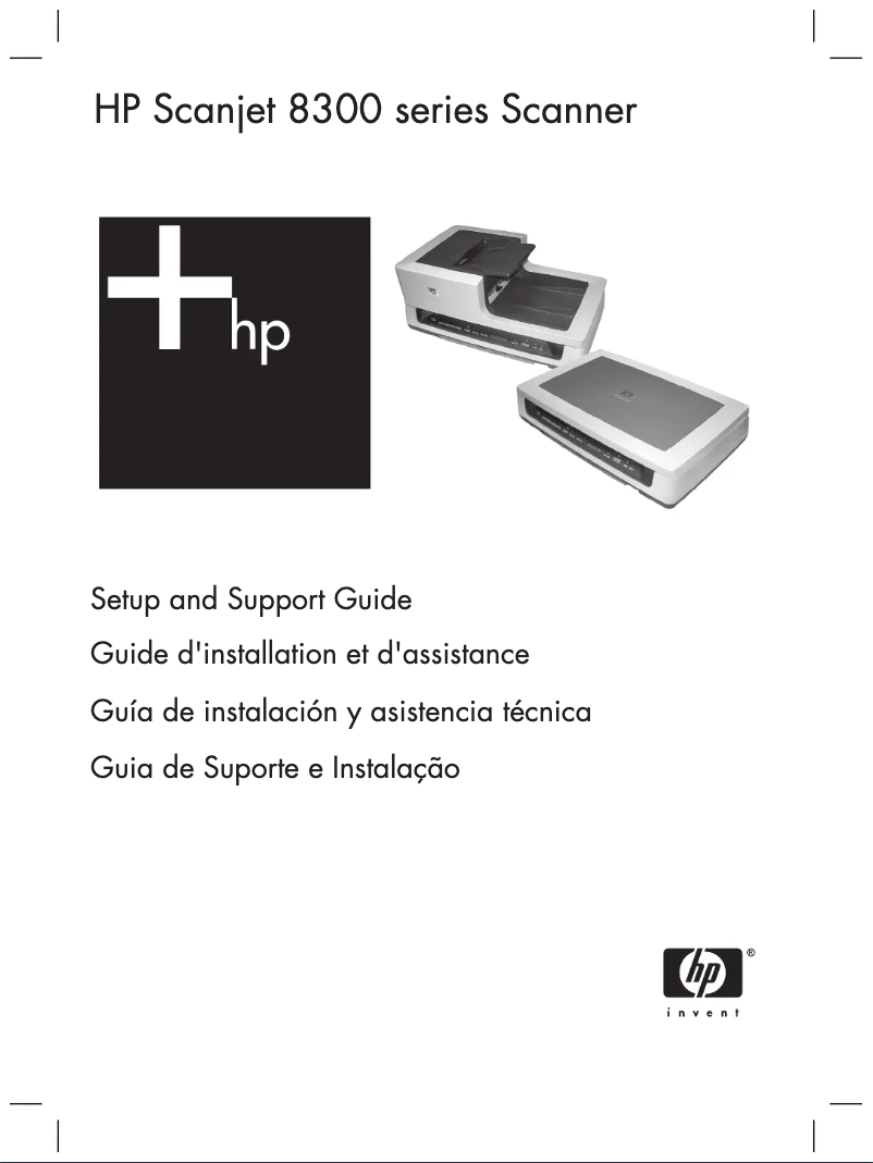 First page image of the manual for Scanjet 8350
