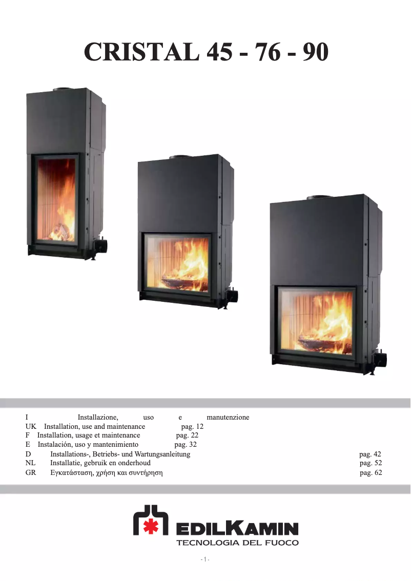 First page image of the manual for CRISTAL