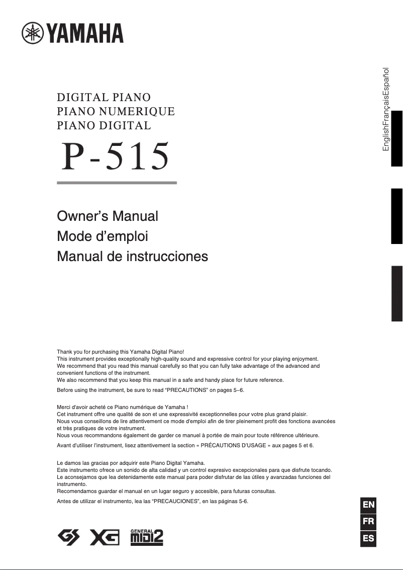 First page image of the manual for P-515