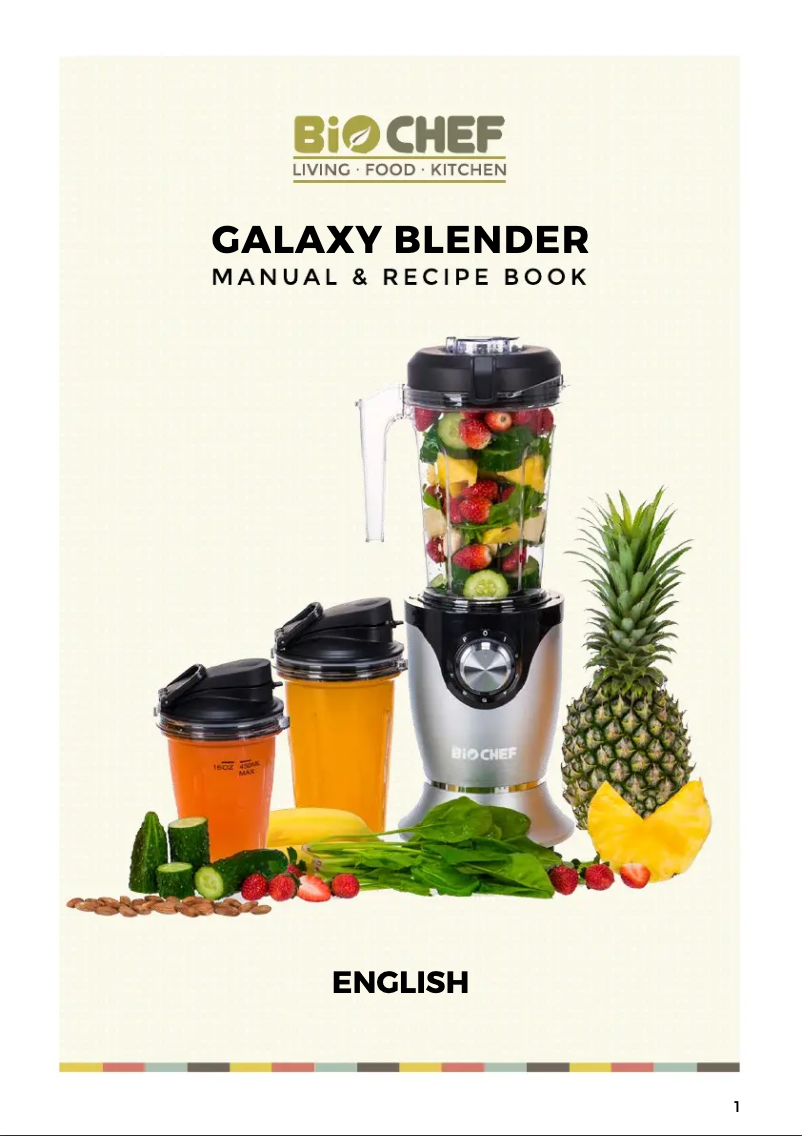 Page 1 of the manual User Manual BioChef Galaxy