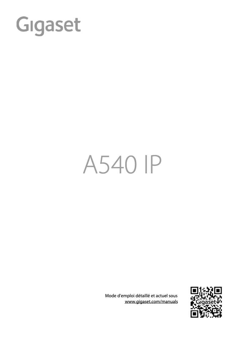 First page image of the manual for A540 IP