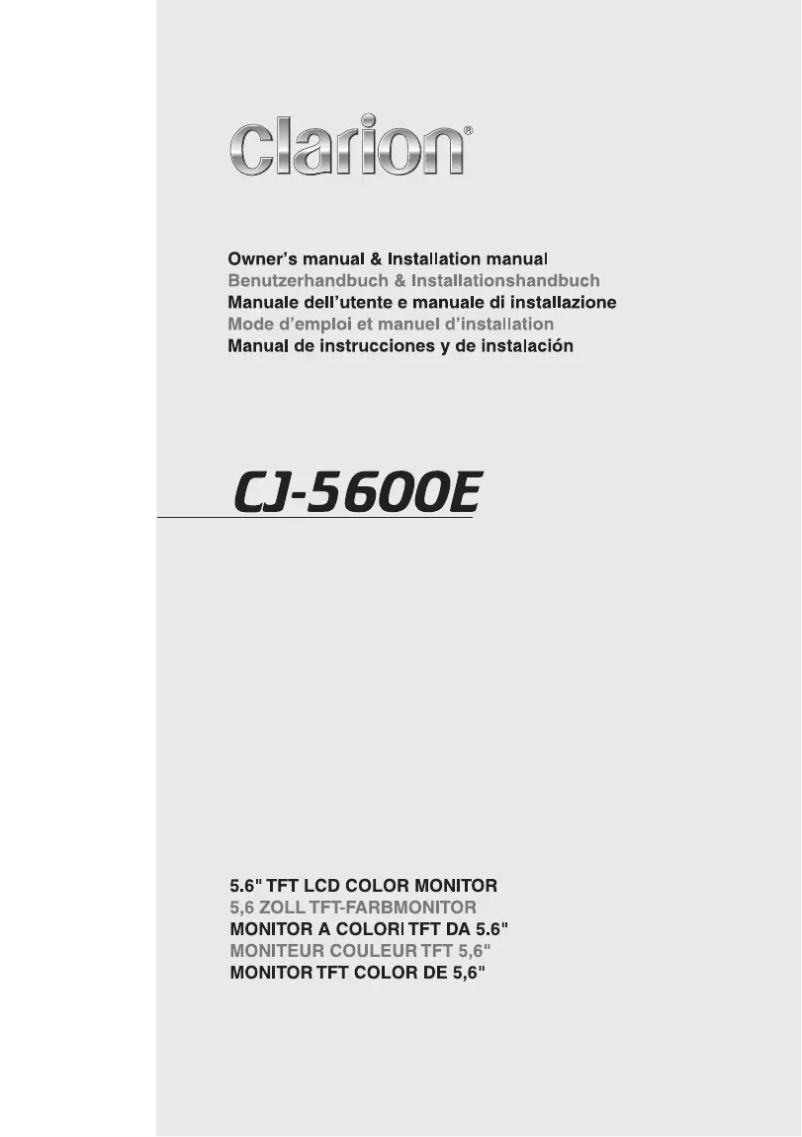 Image de la première page du manuel de l'appareil CJ-5600E