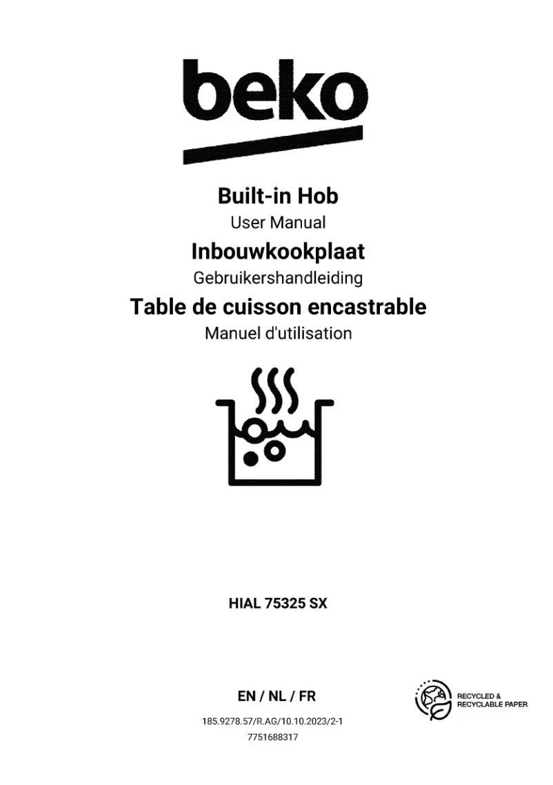 First page image of the manual for HIAL 75325 SX