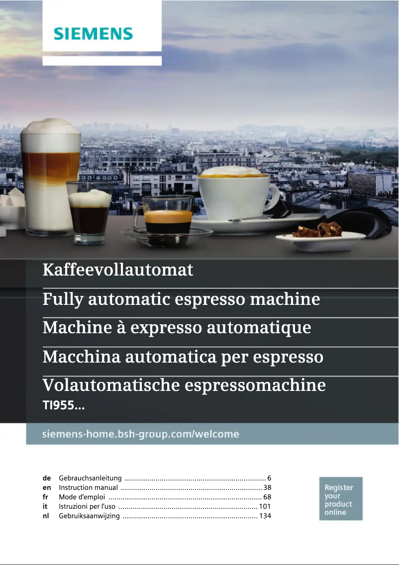First page image of the manual for EQ.9 plus extraKlasse TI955F09DE