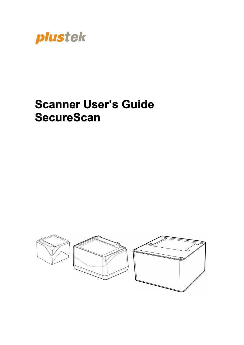 First page image of the manual for SecureScan