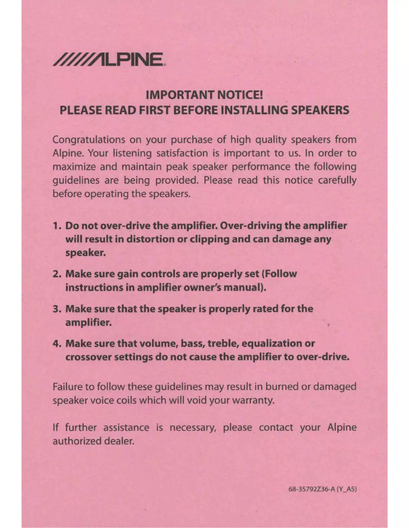 First page image of the manual for R-S65.2