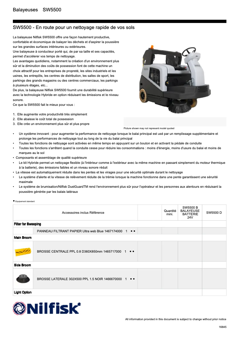 First page image of the manual for SW5500