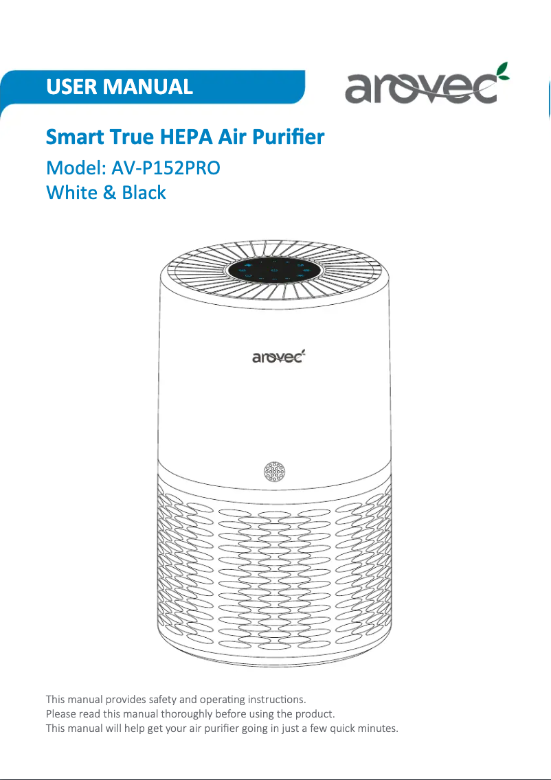 Page 1 of the manual User Manual Arovec AV-P152PRO