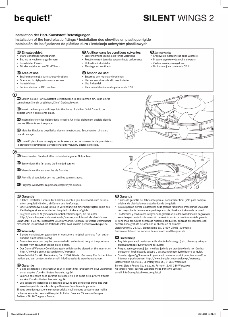 Image de la première page du manuel de l'appareil Silent Wings 2 PWM