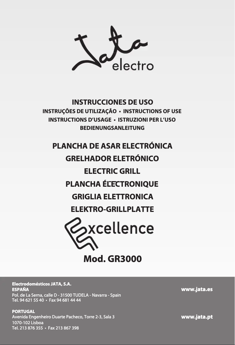 First page image of the manual for GR3000