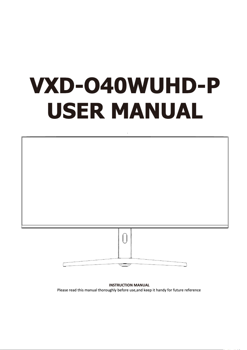Page 1 of the manual User Manual Voxicon VXD-O40WUHD-P