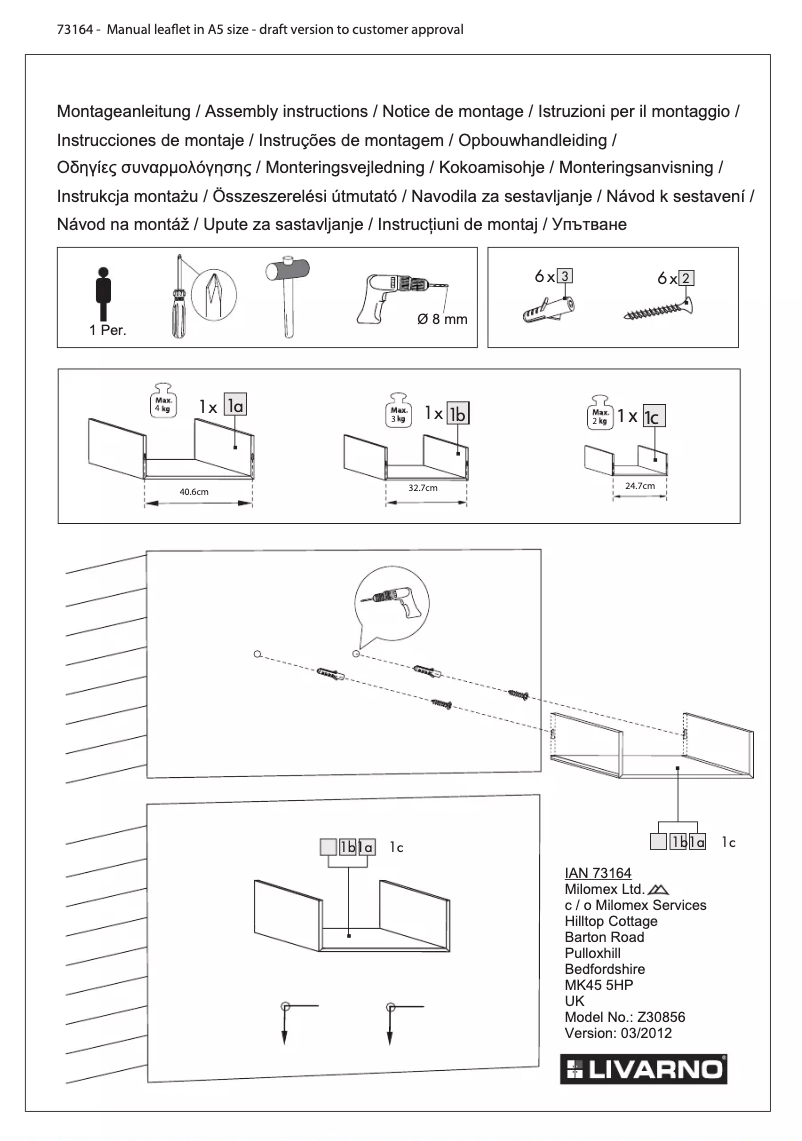 Page 1 of the manual User Manual Livarno Lux IAN 53245