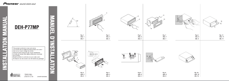 Page 1 of the manual User Manual Pioneer DEH-P77MP