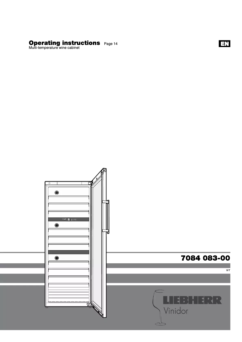 Page 1 de la notice Manuel utilisateur Liebherr WTes 5872 Vinidor