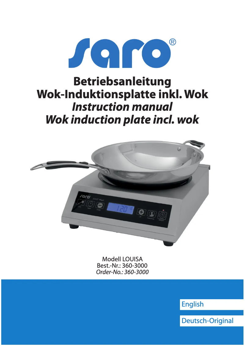 Page 1 of the manual User Manual Saro LOUISA