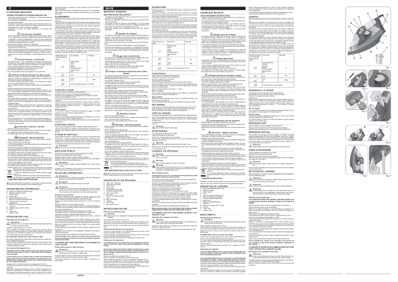 Page 1 of the manual Instruction Manual Ariete 6232