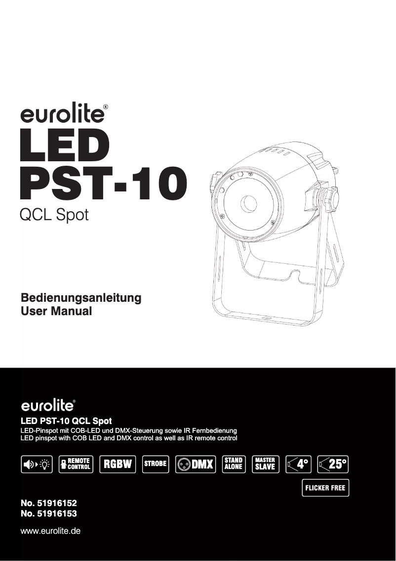 First page image of the manual for LED PST-10
