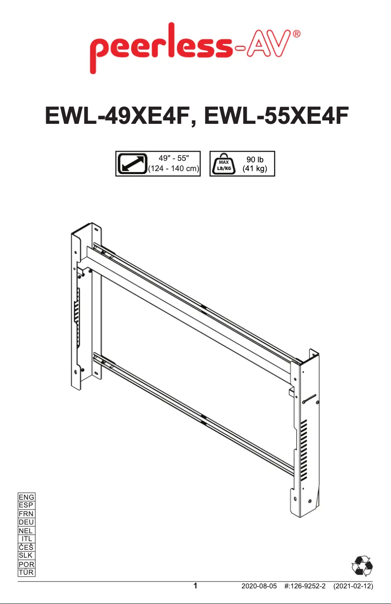 First page image of the manual for EWL-55XE4F
