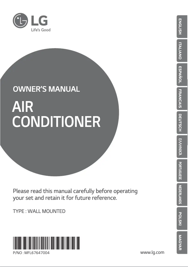 First page image of the manual for G09PK