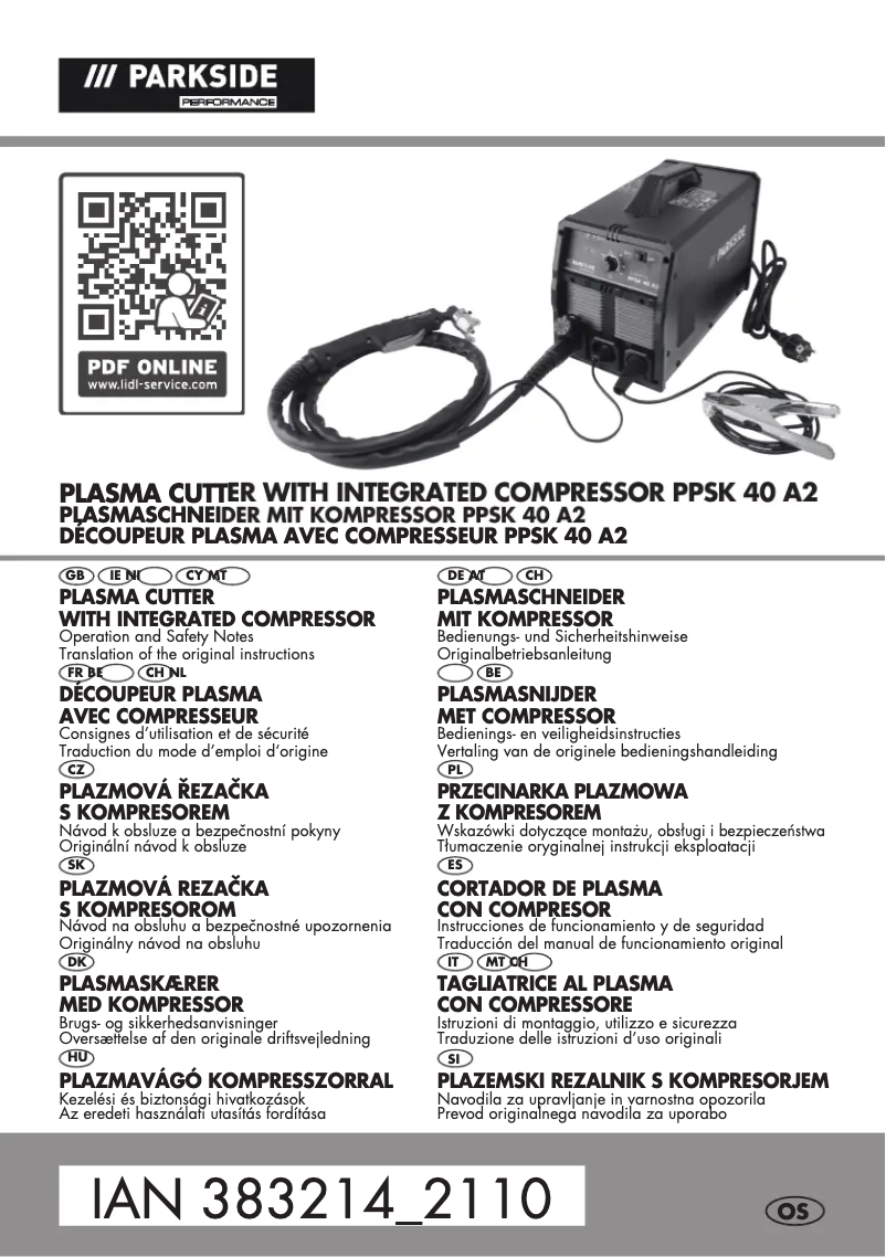 First page image of the manual for PPSK 40 A2