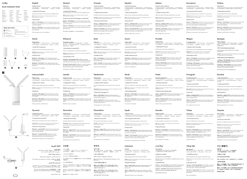 Page 1 of the manual User Manual Cudy AP1200 Outdoor