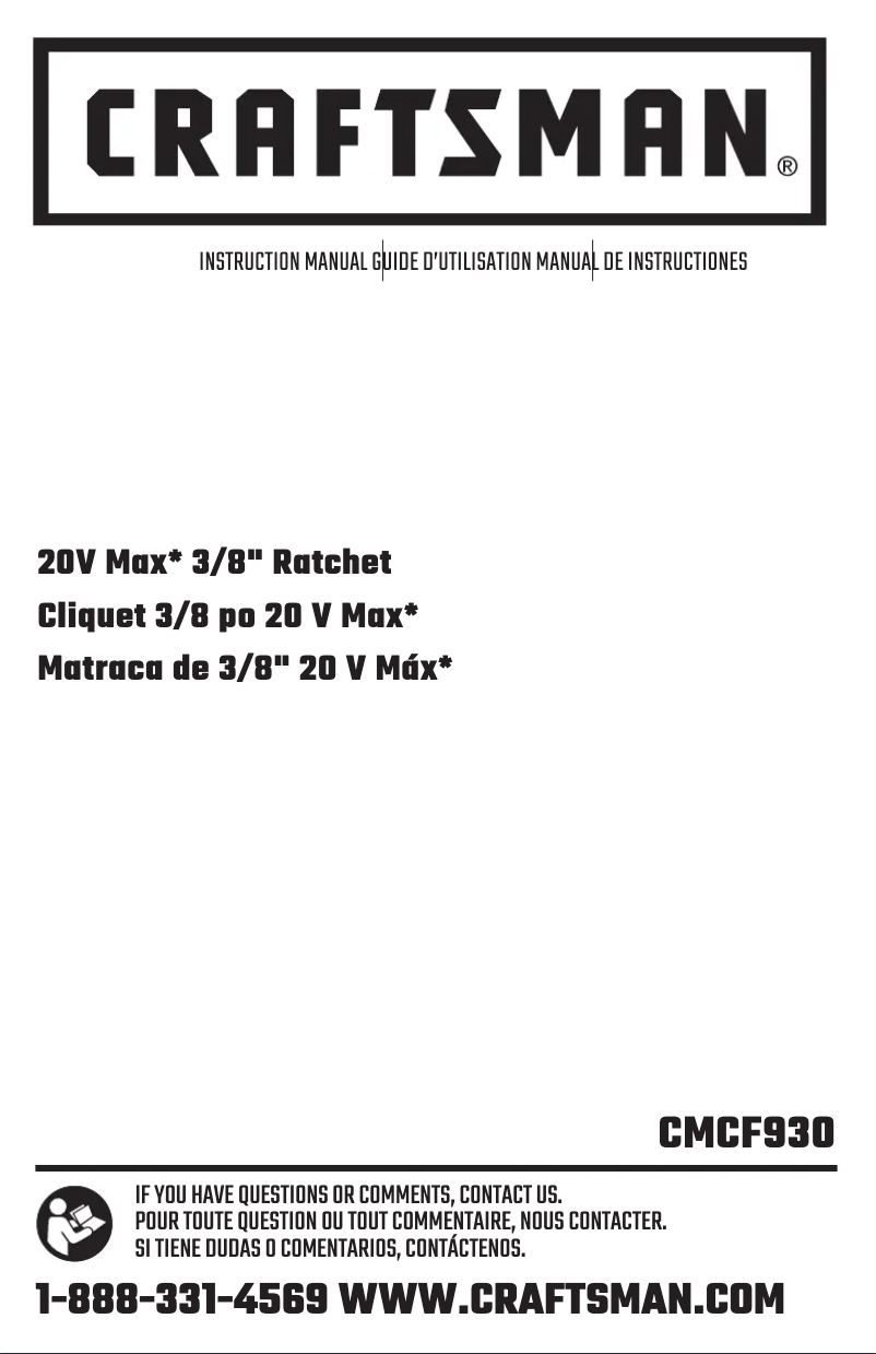 Page 1 of the manual User Manual Craftsman CMCF930B