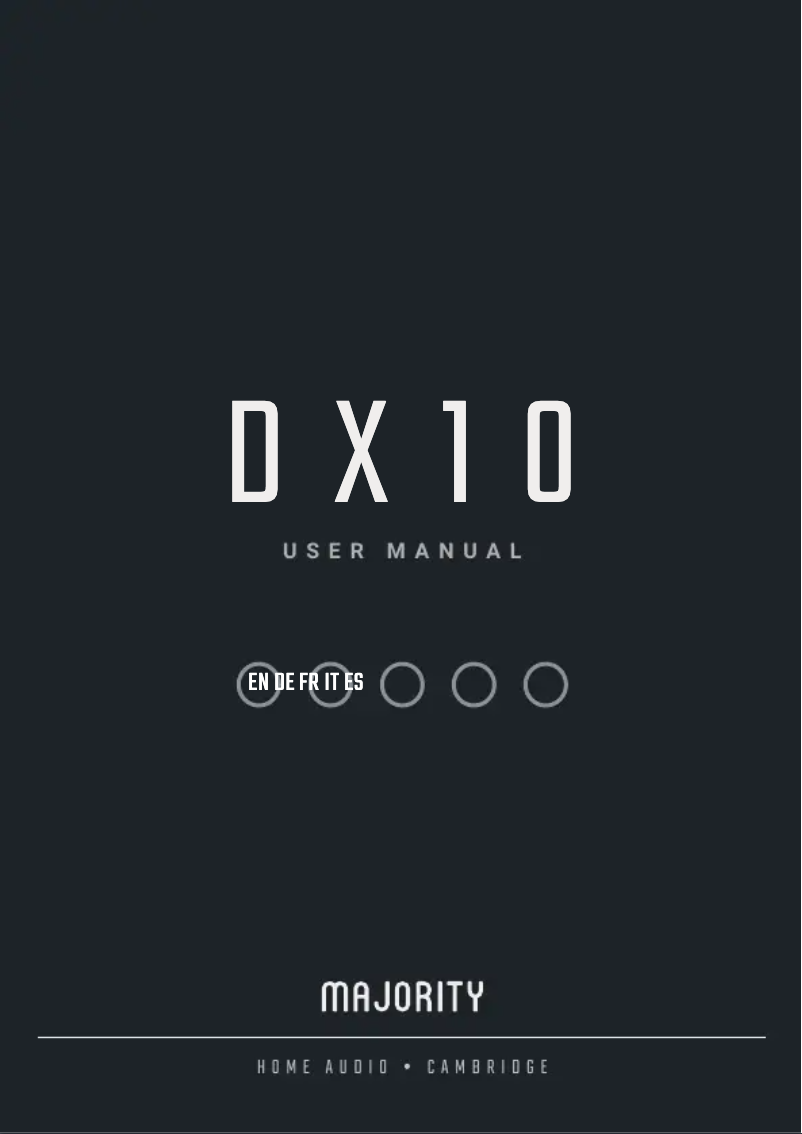 Page 1 of the manual User Manual Majority DX10