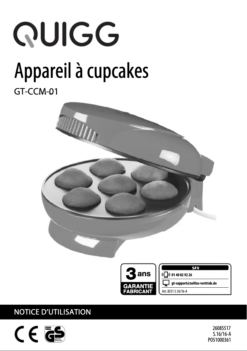 First page image of the manual for GT-CCM-01