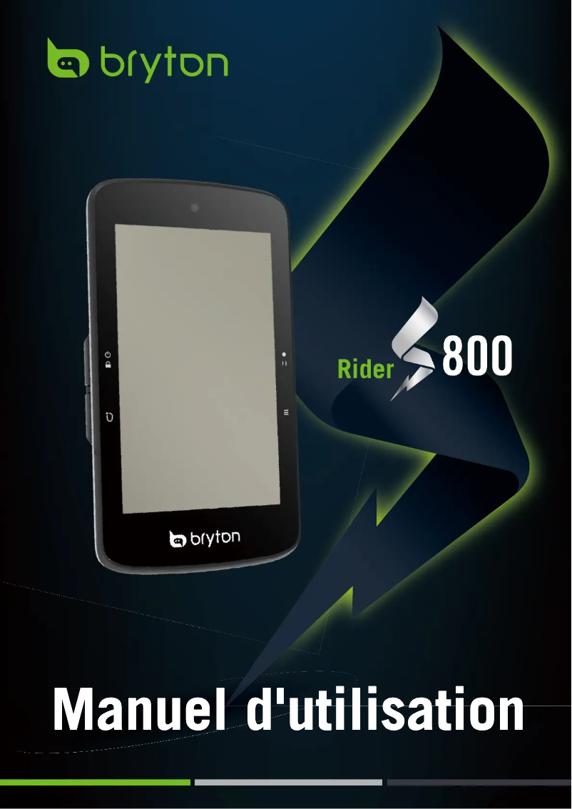 Page 1 of the manual User Manual Bryton Rider S800