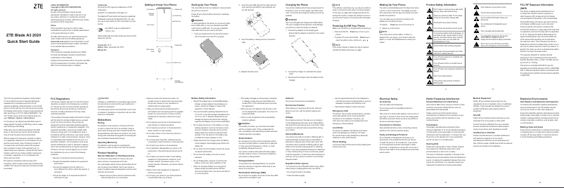 First page image of the manual for Blade A3