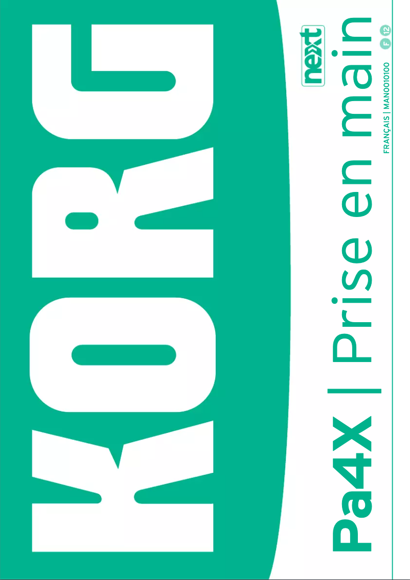 Page 1 of the manual User Manual Korg Pa4X